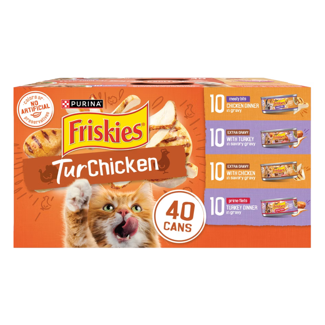 Friskies Turkey & Chicken Variety Pack Canned Cat Food