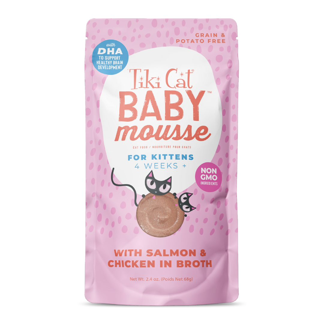 Tiki Cat Velvet Mousse Salmon Wet Kitten Pouches