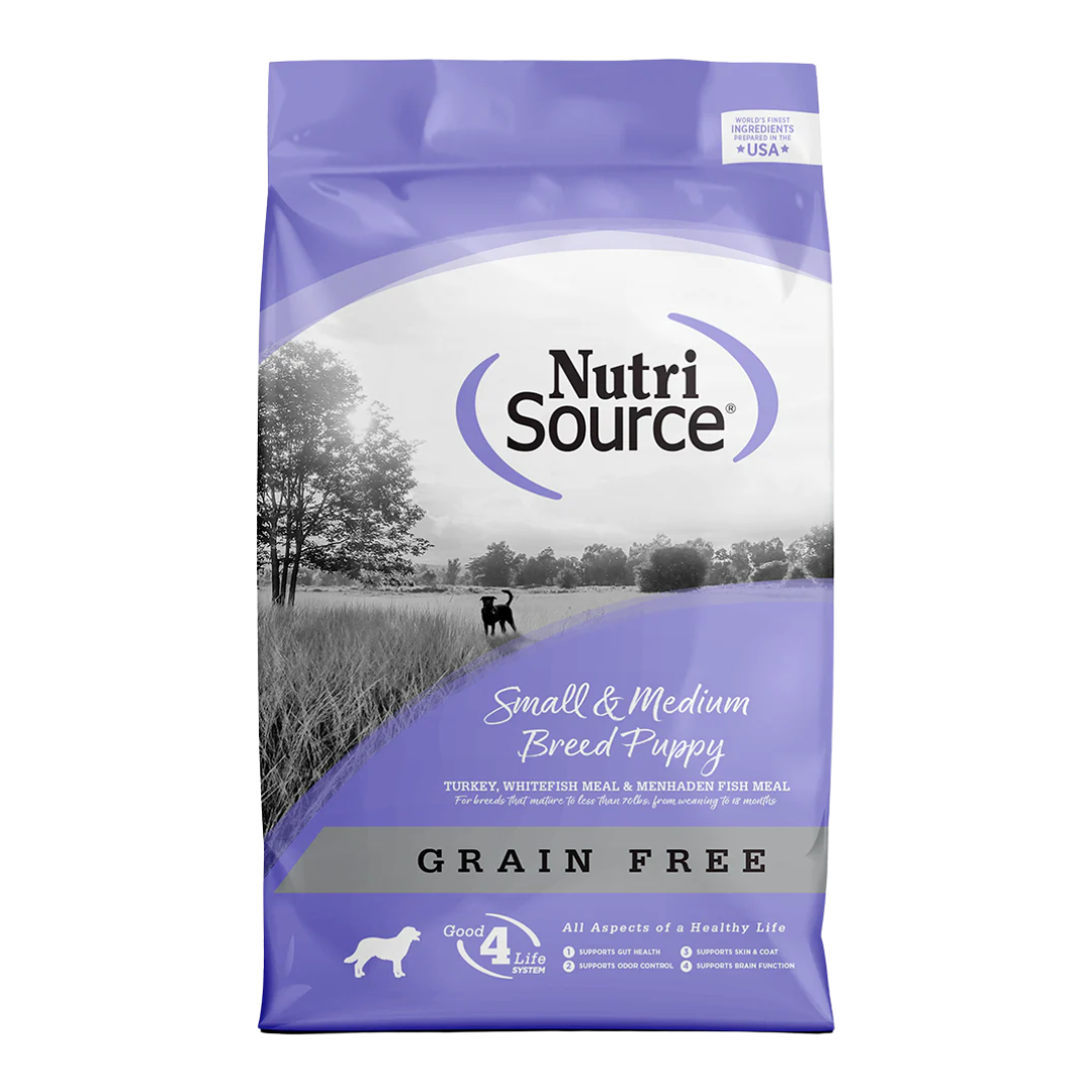 NutriSource Turkey & Whitefish Grain Free Small/Medium Breed Dry Puppy Food