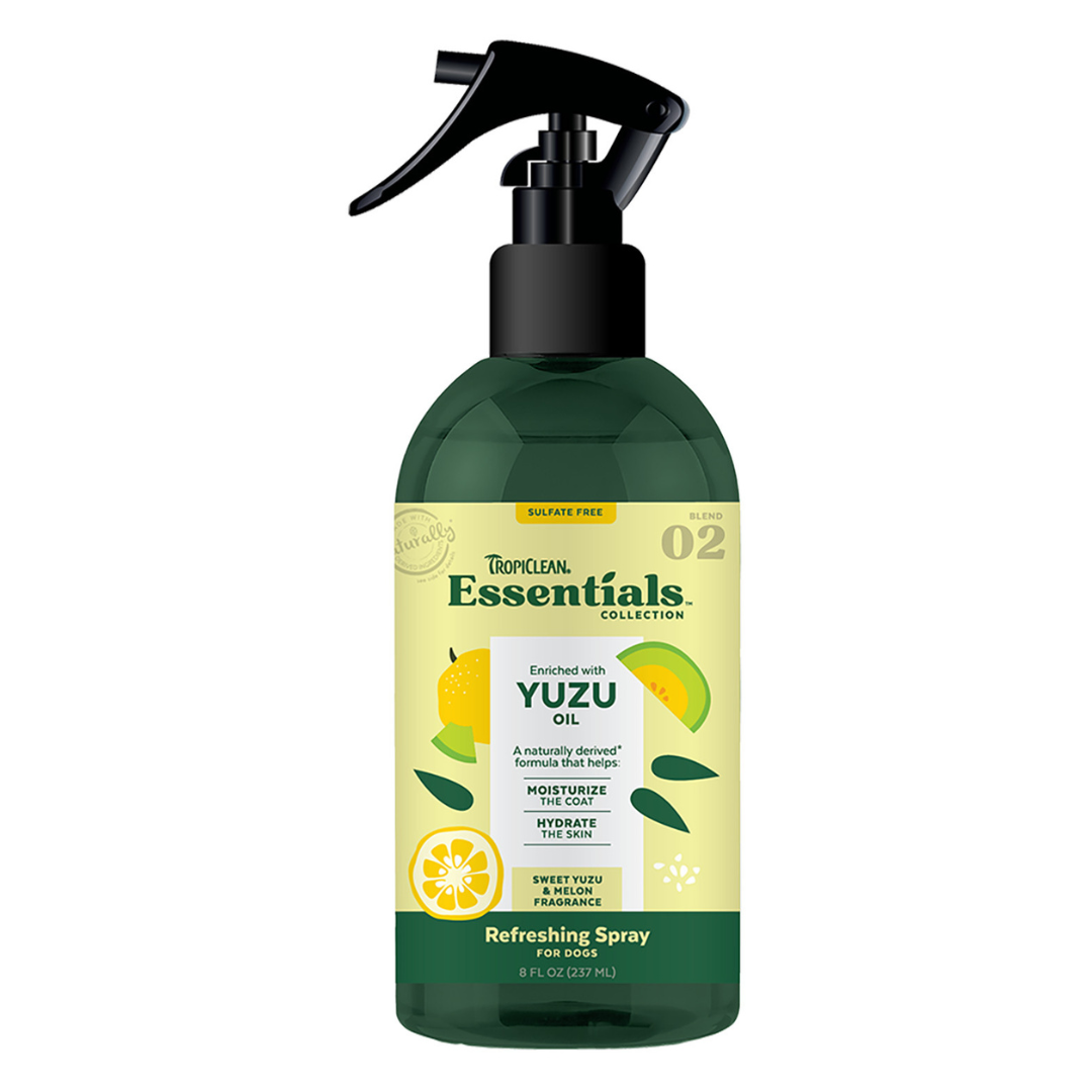 TropiClean Essentials Yuzu Oil Refreshing Spray for Dogs