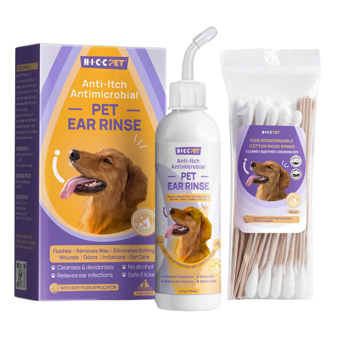 HICC Pet® Anti-itch & Antimicrobial Ear Rinse for Dogs & Cats