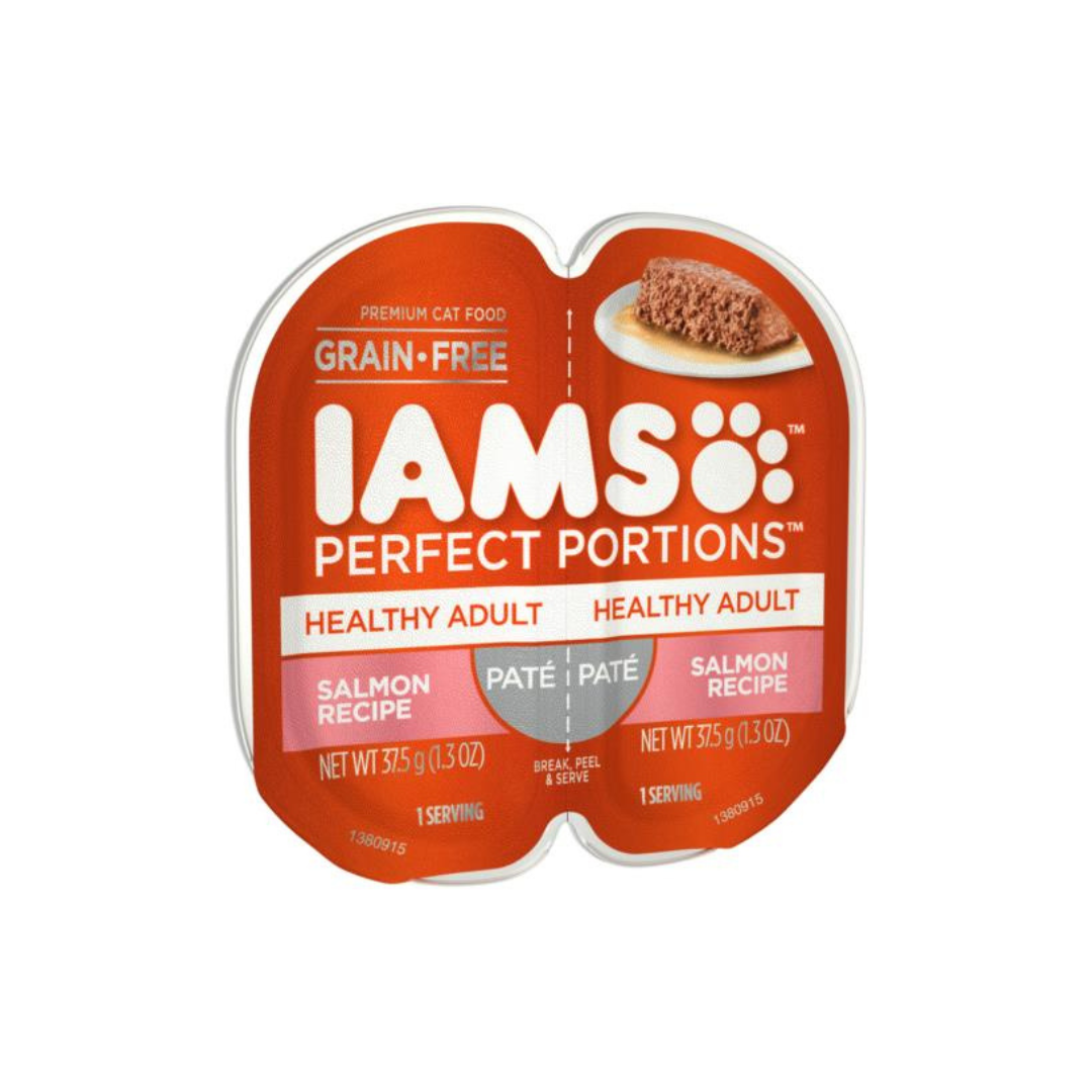 IAMS Perfect Portions Healthy Adult Salmon Pate Wet Cat Food