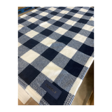 CUDDLY Navy and White Plaid Blanket, 30in x 40in