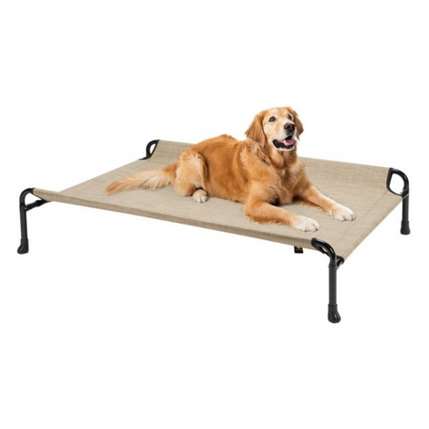 Veehoo Cooling Elevated Dog Bed with Side Guardrails