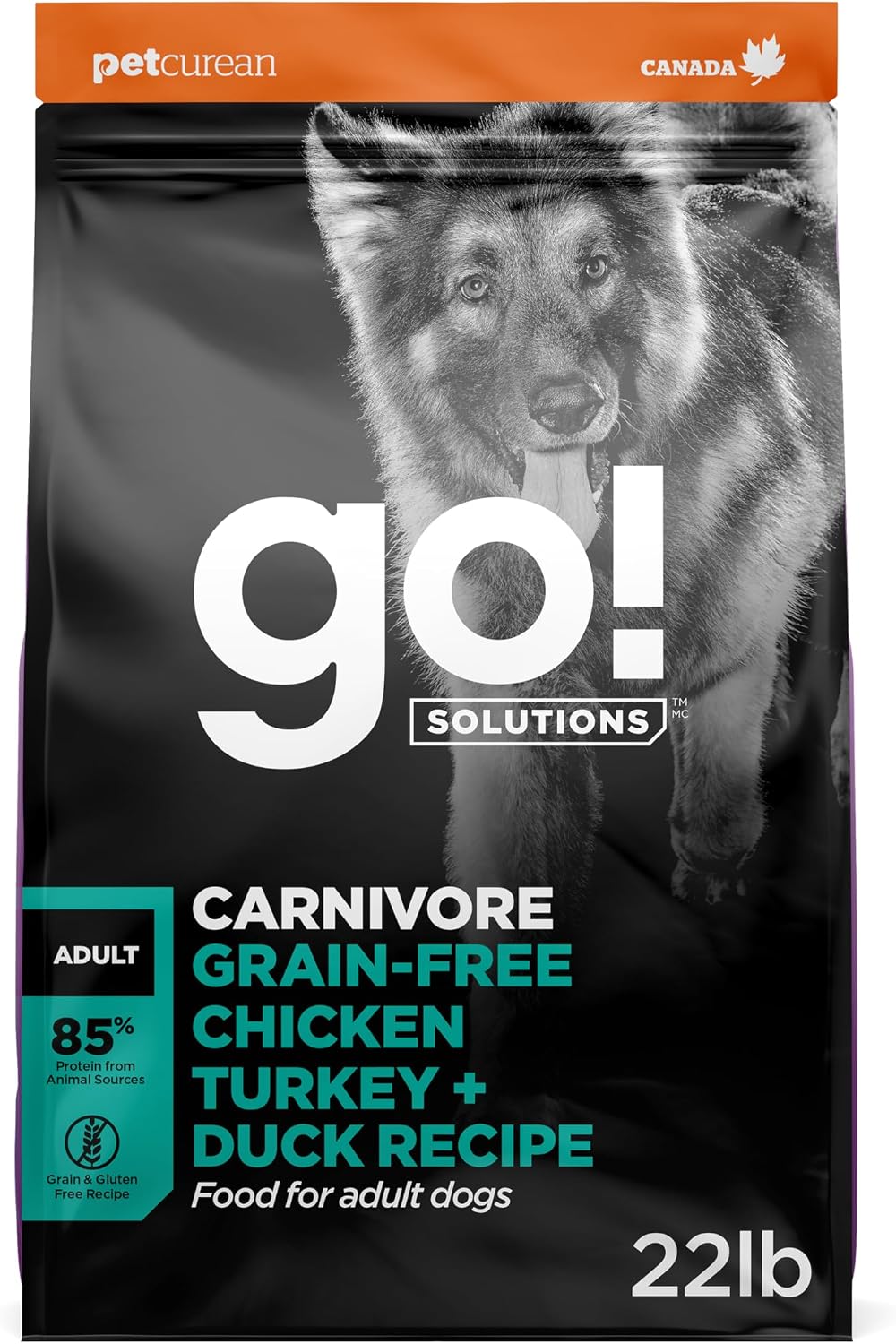 Petcurean GO! Carnivore Grain Free Chicken, Turkey, & Duck Recipe Dry Dog Food