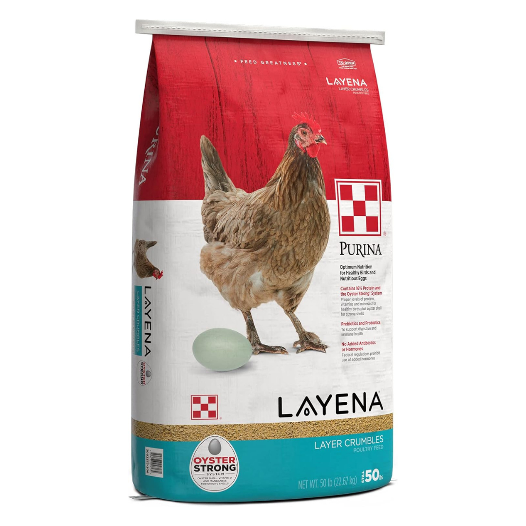 Purina Layena Crumbles Chicken Feed for Laying Hens