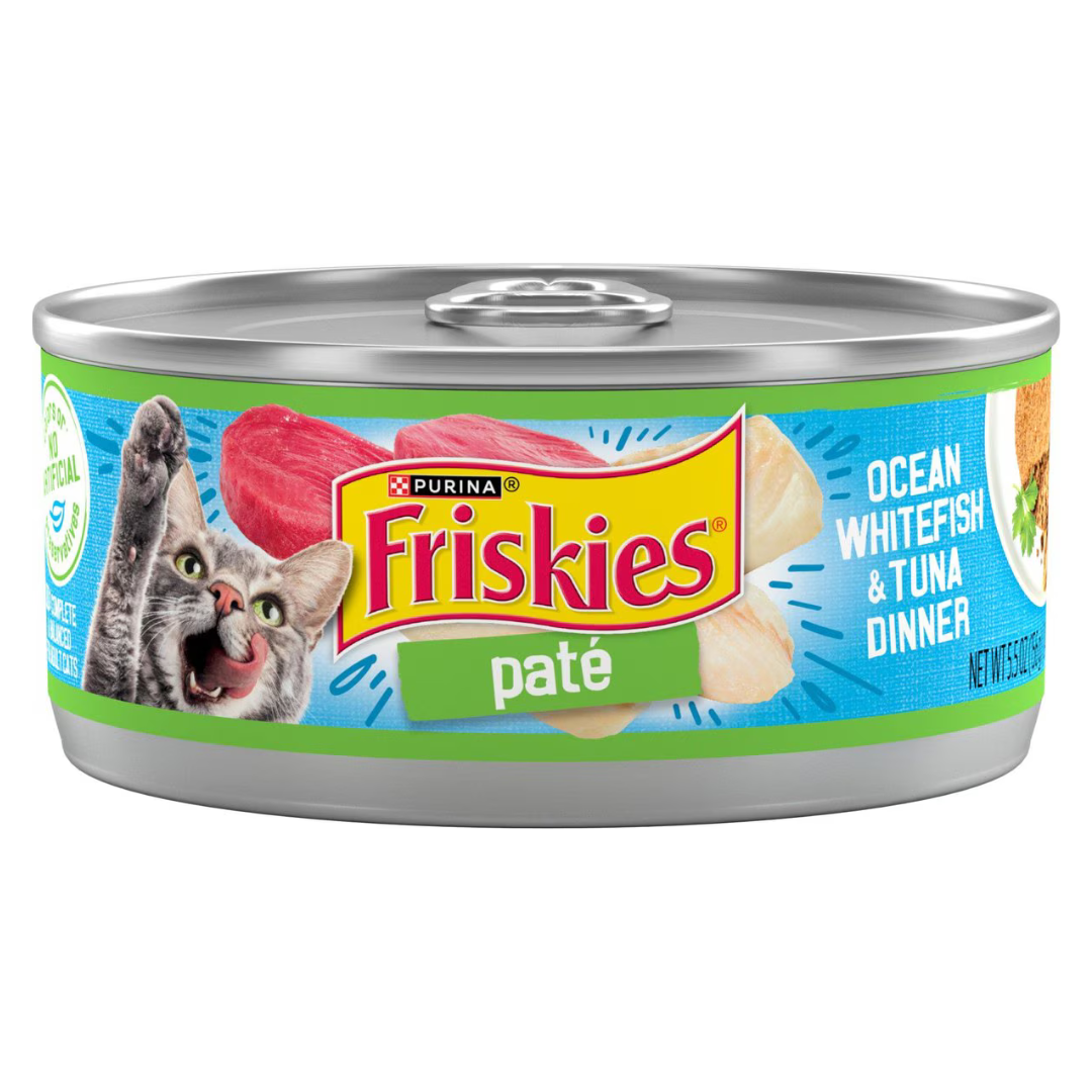 Friskies Ocean Whitefish & Tuna Pate Canned Cat Food