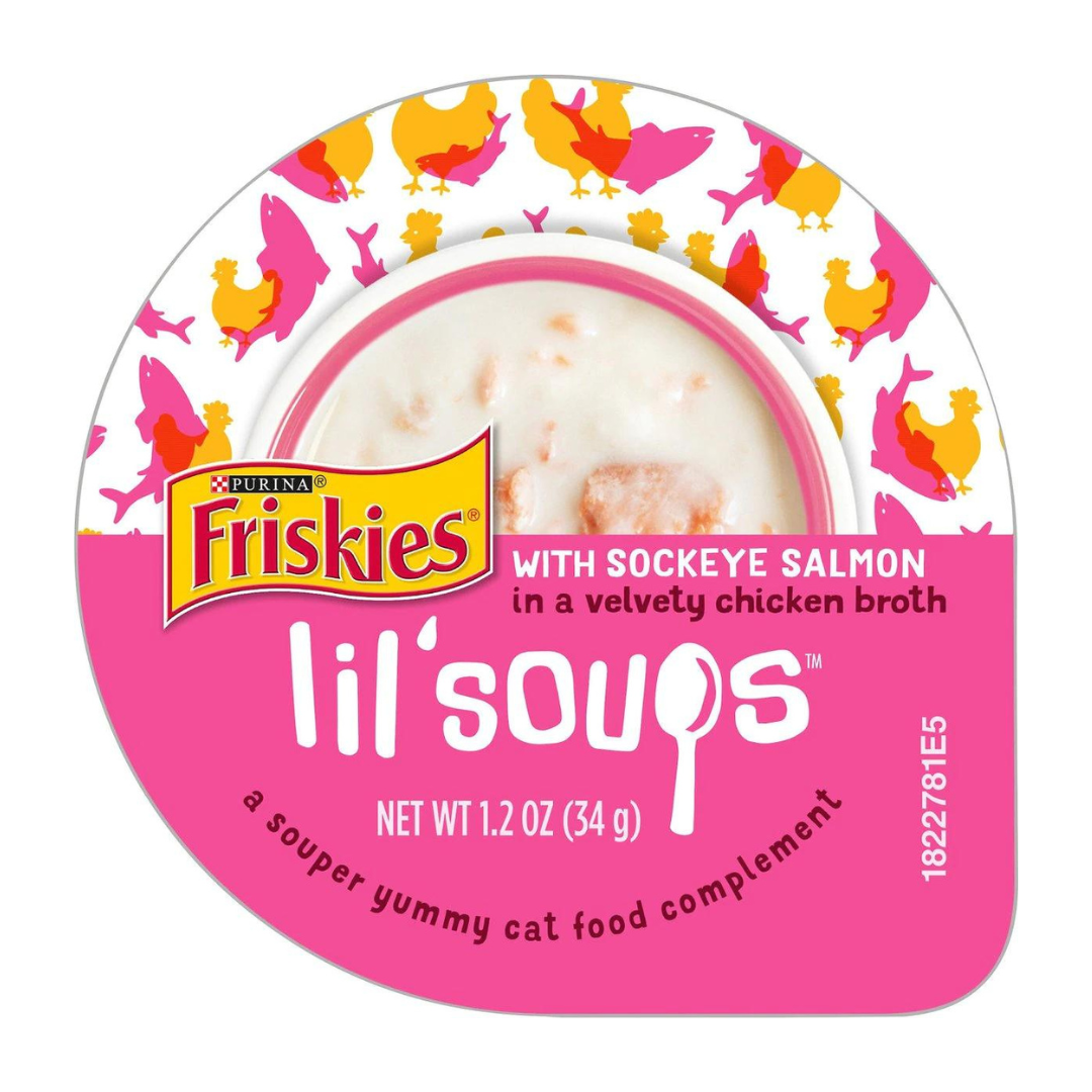 Friskies Lil' Soups Salmon Wet Cat Food