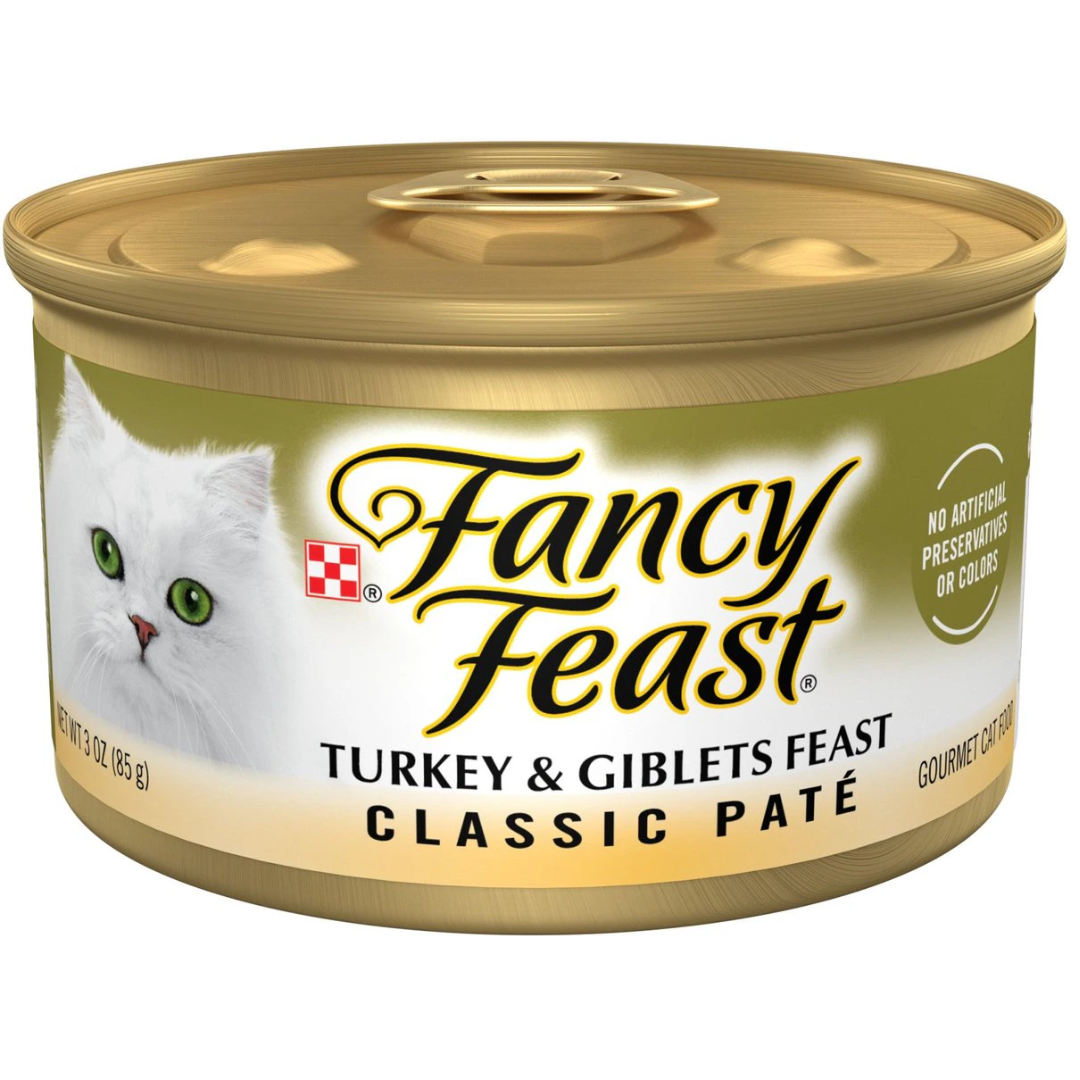 Fancy Feast Turkey & Giblets Feast Classic Pate Canned Cat Food