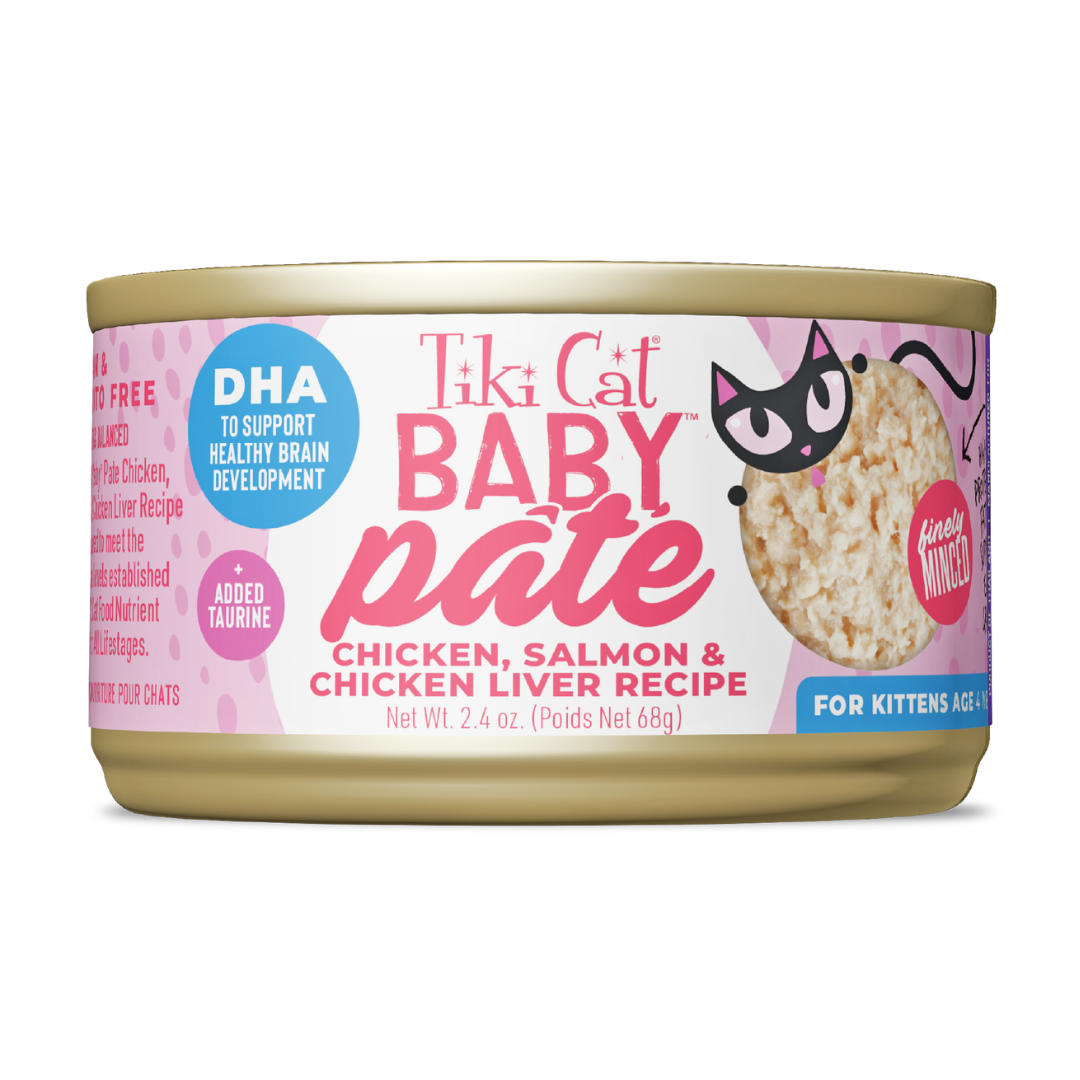 Tiki Cat Baby Paté Chicken & Salmon Canned Kitten Food