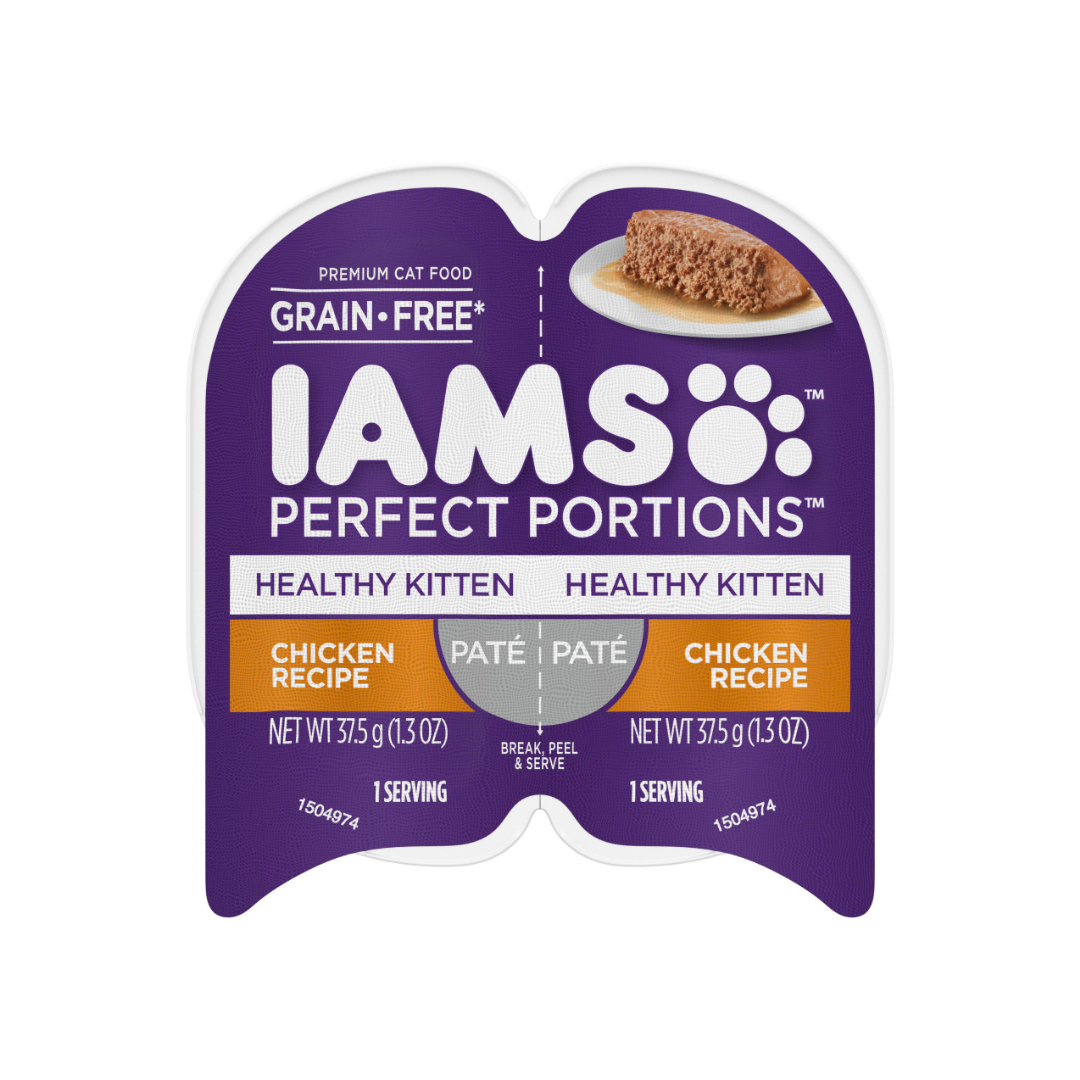 IAMS Perfect Portions Healthy Kitten Chicken Paté Wet Kitten Food