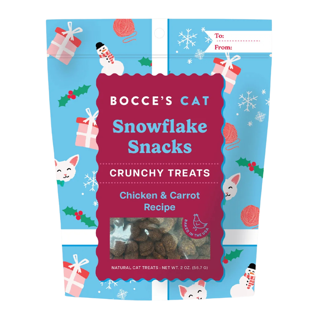 Bocce's Snowflake Snacks Crunchy Cat Treats