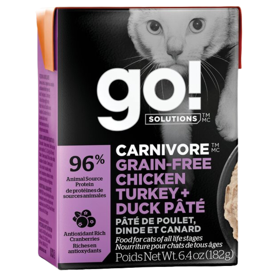 Petcurean Go! Carnivore Grain Free Chicken, Turkey & Duck Pate Wet Cat Food