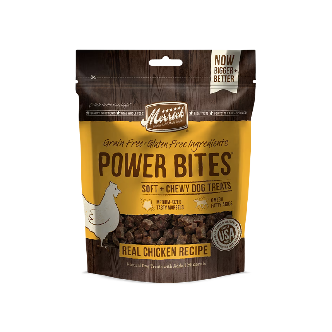 Merrick Power Bites Soft Chicken Dog Treats