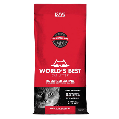 World's Best Cat Litter Multiple Cat Clumping Unscented Cat Litter