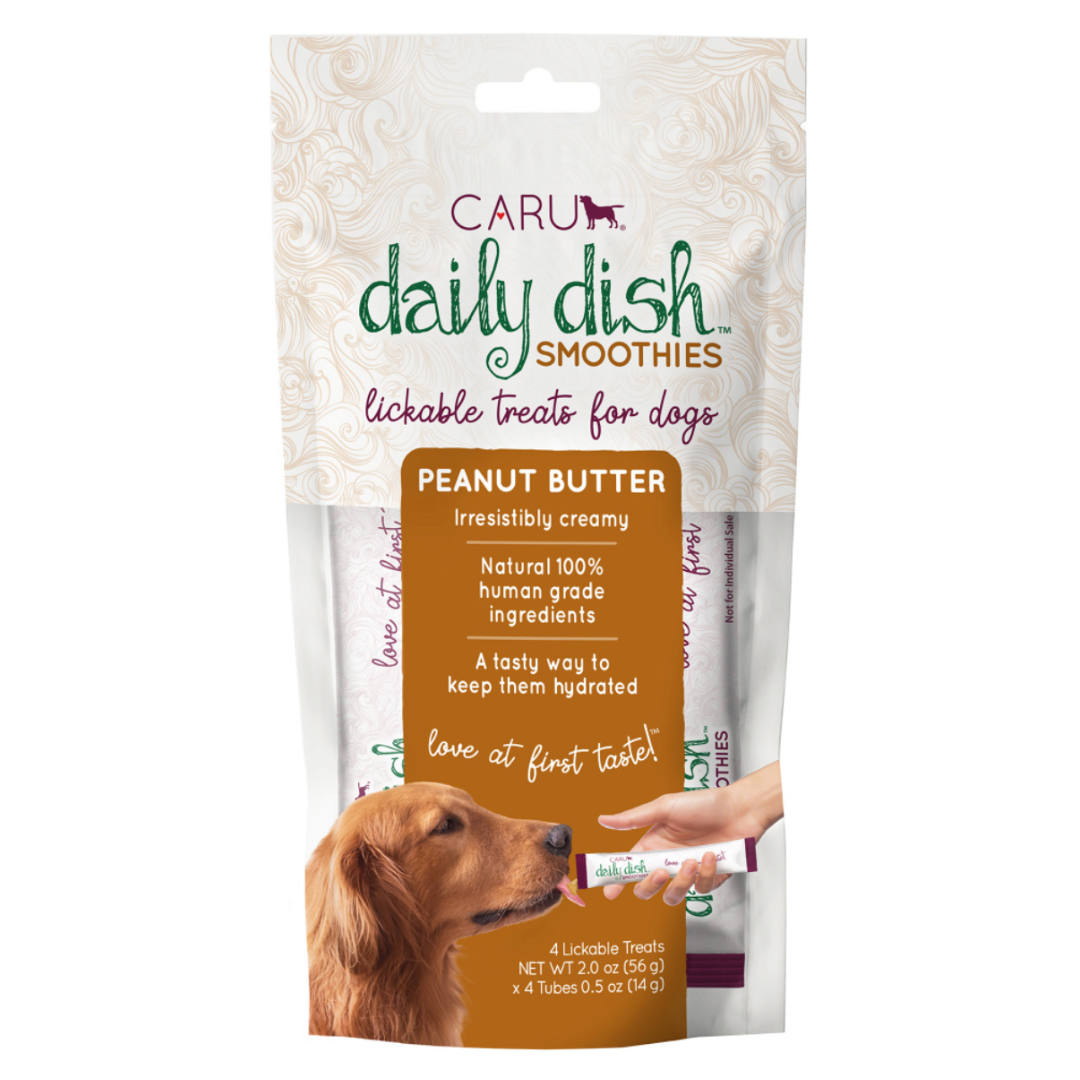 Caru Daily Dish Smoothie Peanut Butter Lickable Treat for Dogs