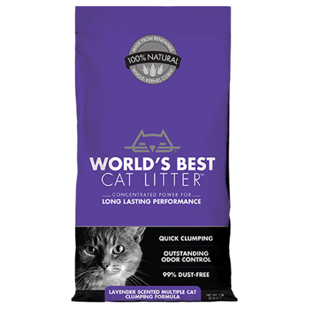 World's Best Cat Litter Lavender Scented Multi-Cat Clumping Cat Litter