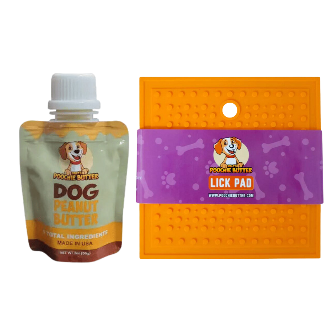 Dilly's Poochie Butter Peanut Butter Squeeze Pack + Lick Pad