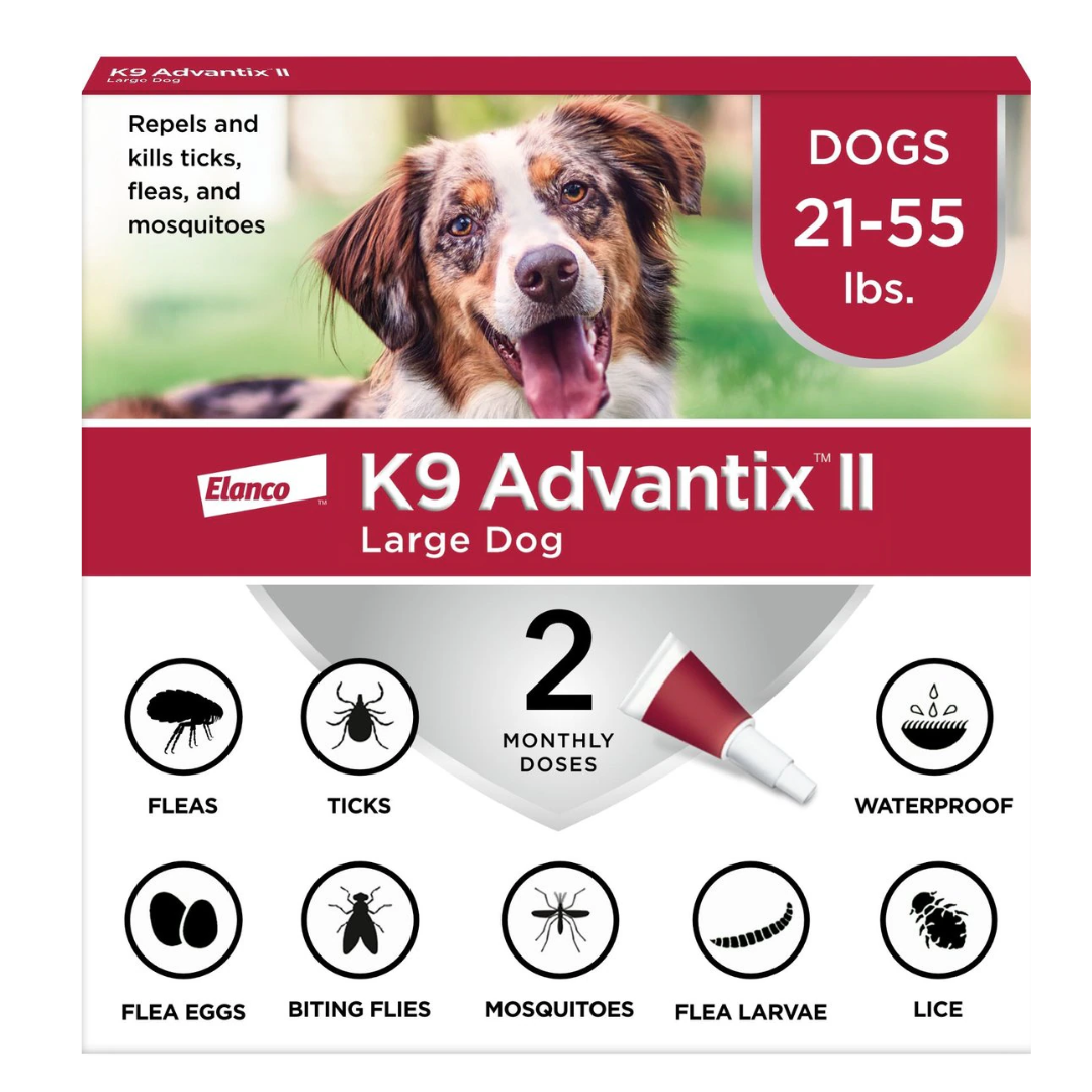 K9 Advantix II Flea & Tick Spot Treatment for Dogs, 21-55 lbs