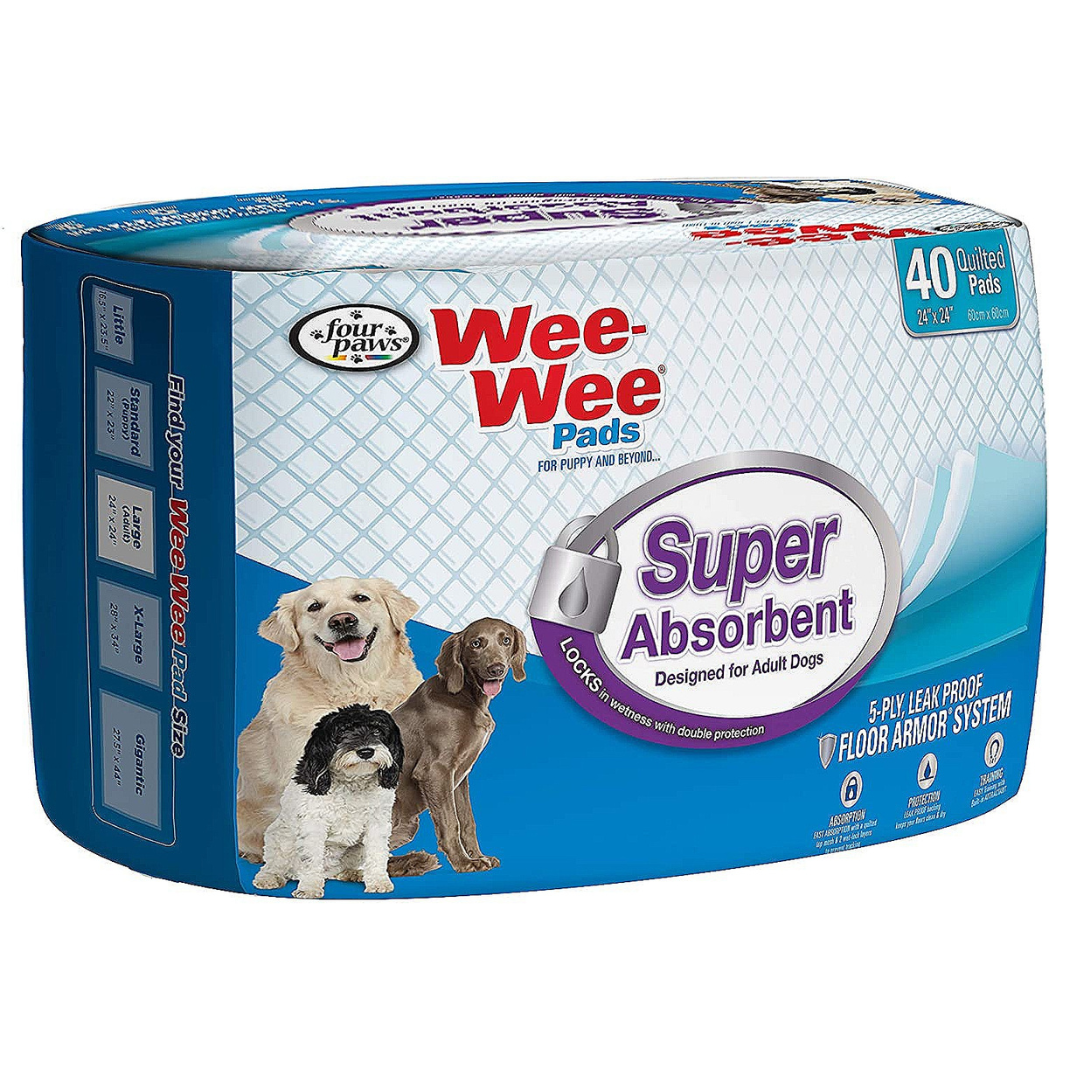 Wee Wee Pee Pads Super Absorbent, 24" x 24"