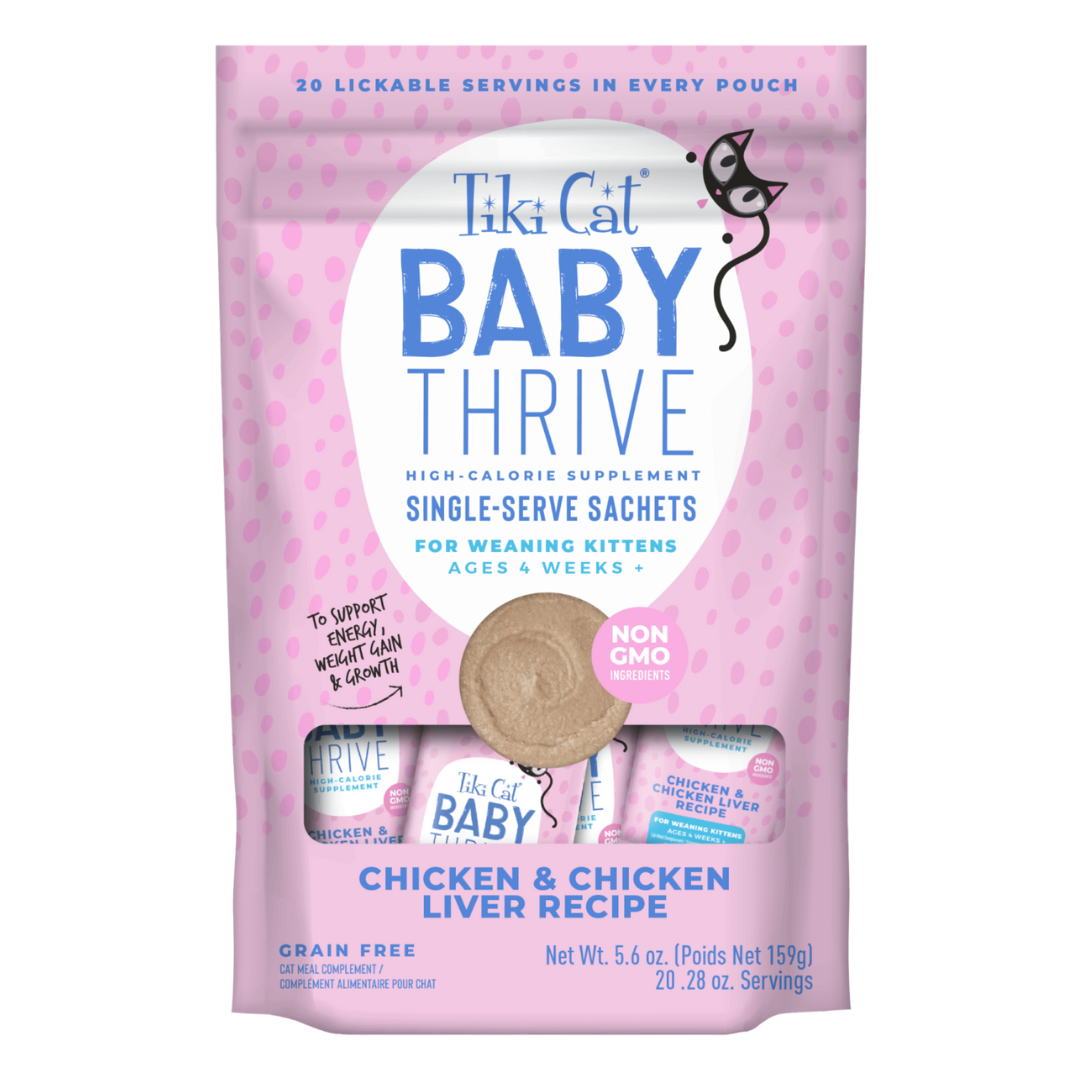 Tiki Cat Baby Thrive Chicken & Chicken Liver Nutritional Supplement for Weaning Kittens