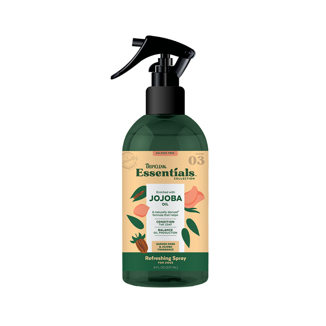 TropiClean Essentials Jojoba Oil Refreshing Spray for Dogs