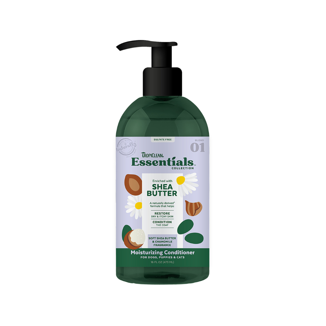 TropiClean Essentials Shea Butter Moisturizing Conditioner for Dogs & Cats