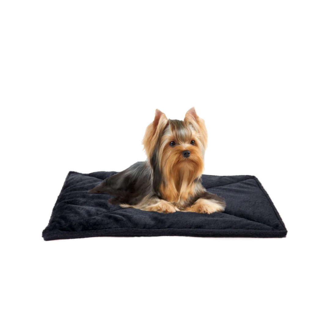 ThermaNAP™ Faux Fur Self-Warming Pet Bed Mat, Black