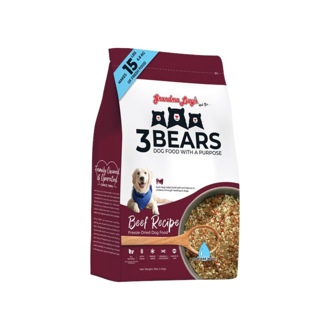 Grandma Lucy's 3 Bears Beef Freeze Dried Dog Food