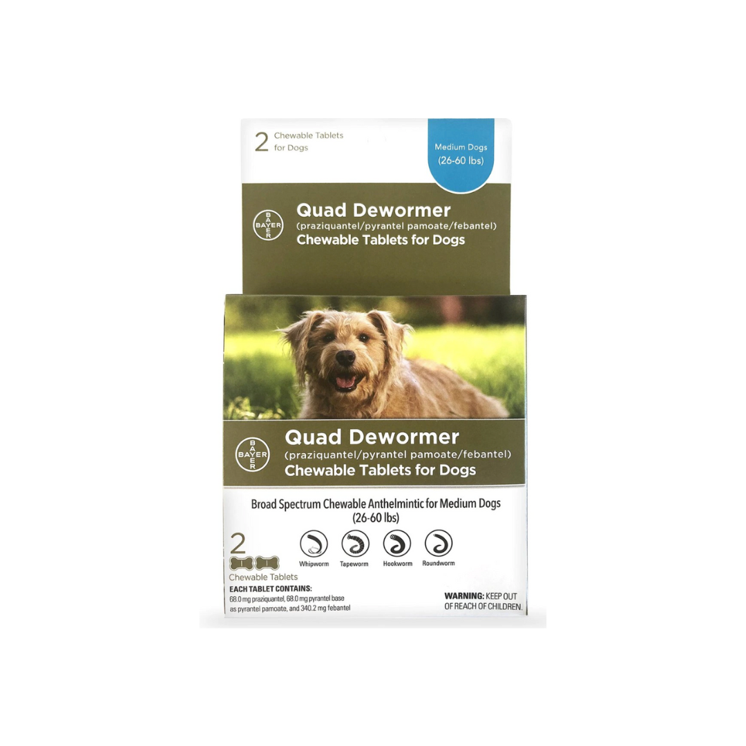 Elanco Dog Quad Dewormer, 25-60lbs