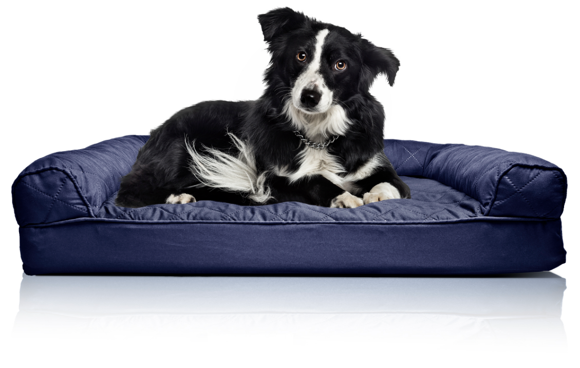 FurHaven Quilted Orthopedic Sofa Pet Bed - Navy