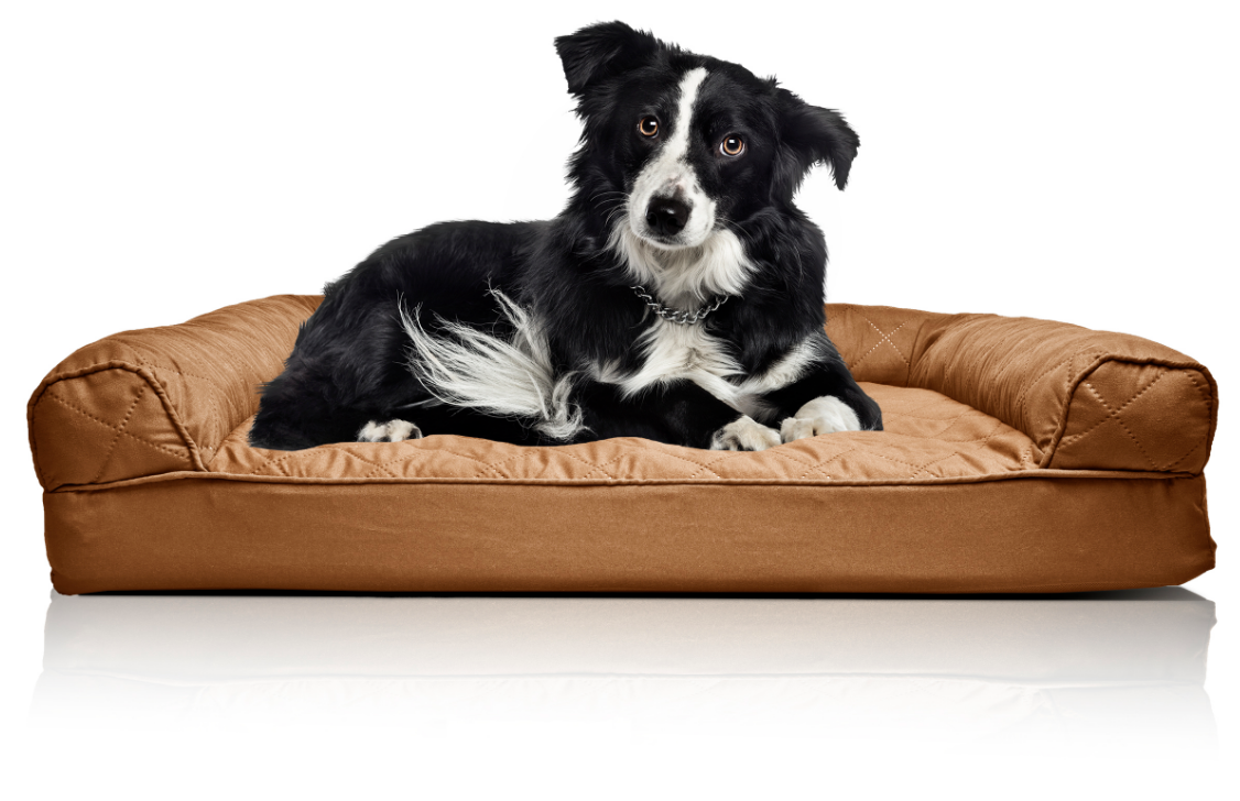 FurHaven Quilted Orthopedic Sofa Pet Bed - Warm Brown