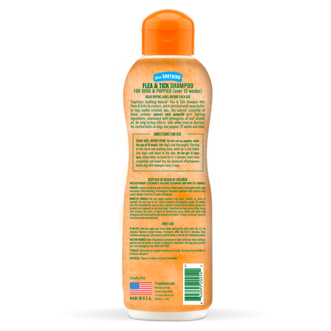 TropiClean Natural* Flea & Tick Soothing Shampoo for Dogs